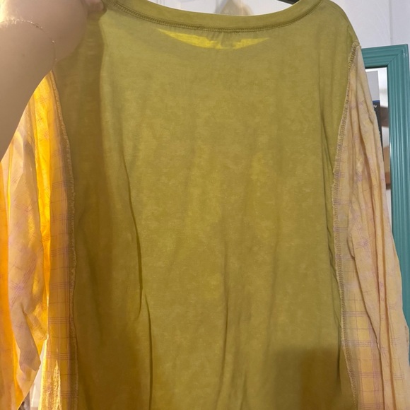 Easel Yellow Long Sleeve Peace Tee - Picture 5 of 5